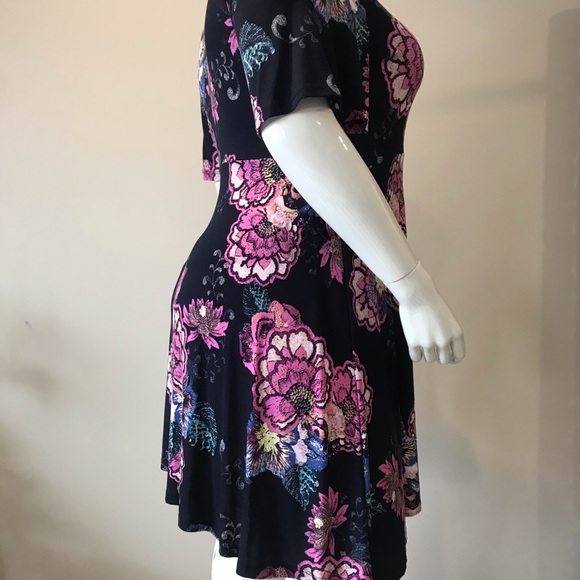 Tribal Dress Navy and Pink Size 1X & 2X NWT - Picture 3 of 8